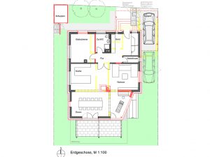 Komplettsanierung eines Wohnhauses in Ludwigsburg, Grundriss EG